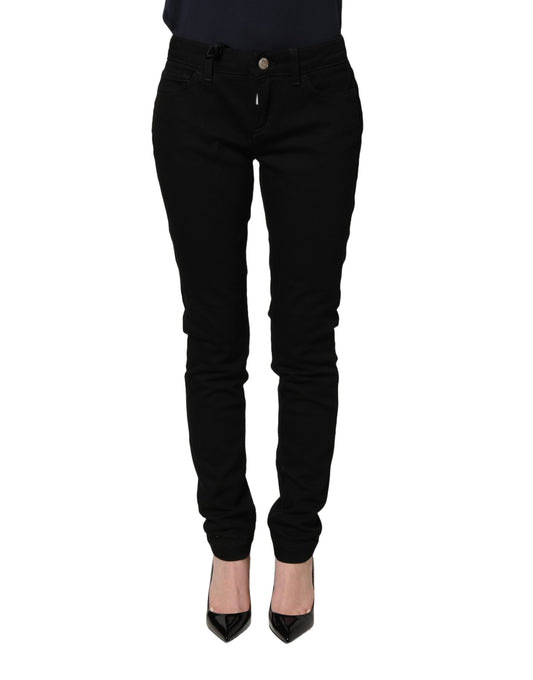 Dolce & Gabbana Black Queen Embroidery PREMIUM Denim Jeans
