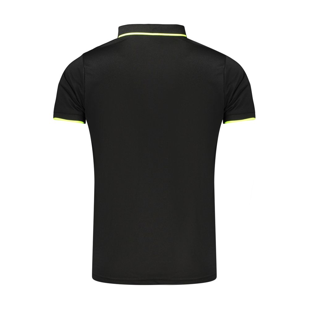 LOTTO Black Polyester Men's Polo Shirt