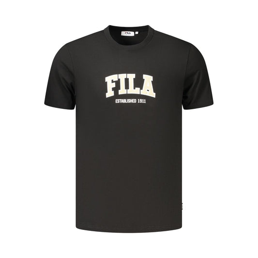 Fila Black Cotton Men's T-Shirt - Rifredi Design