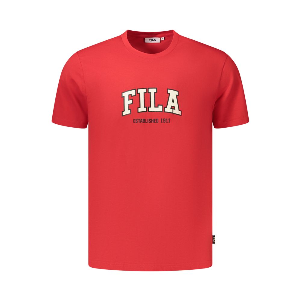 Fila Red Organic Cotton T-Shirt for Men - Bold Comfort Meets Style