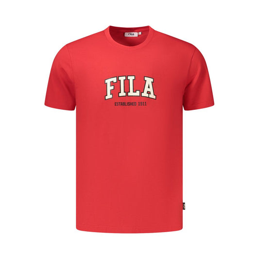 Fila Red Organic Cotton T-Shirt for Men - Bold Comfort Meets Style