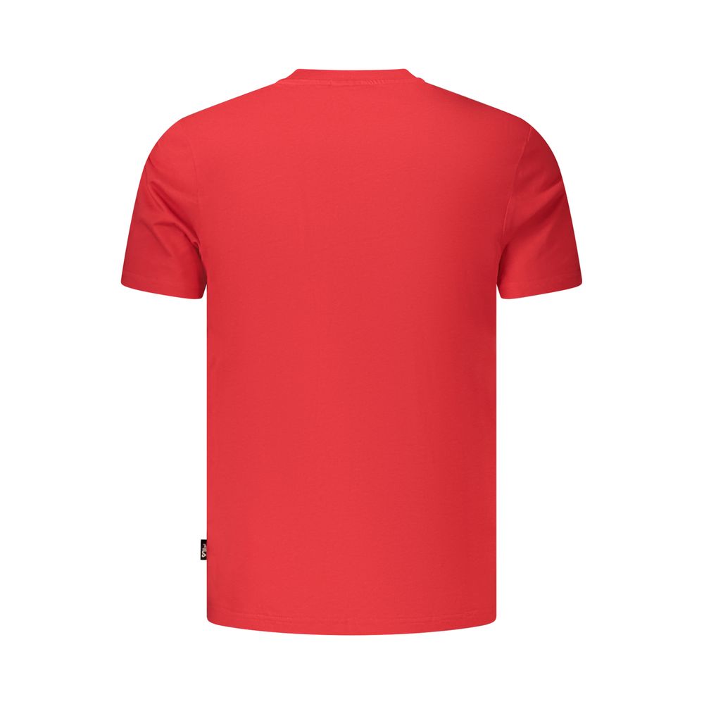 Fila Red Organic Cotton T-Shirt for Men - Bold Comfort Meets Style