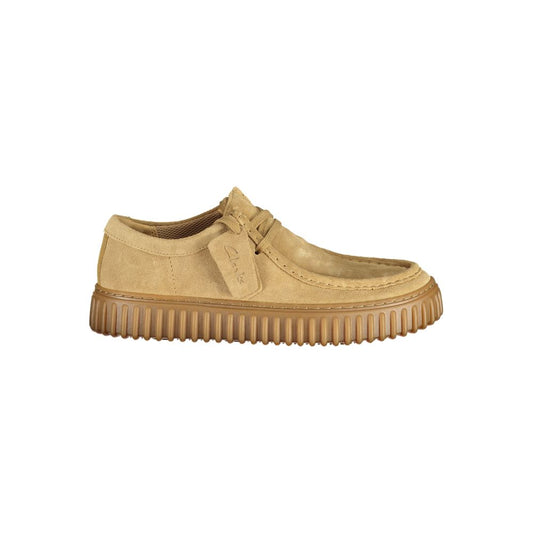 Clarks Brown Leather Lace-Up Men's Shoes