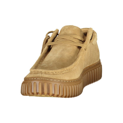 Clarks Brown Leather Lace-Up Men's Shoes