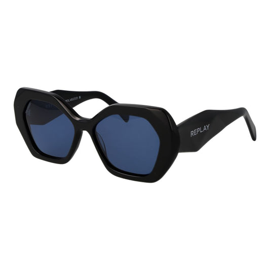 Replay Women’s Sunglasses – Black Butterfly Frame, Blue Lenses
