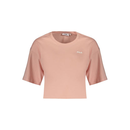 Fila Pink Cotton Women's Locri Loose Cropped T-Shirt