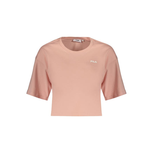 Fila Pink Cotton Women's Locri Loose Cropped T-Shirt