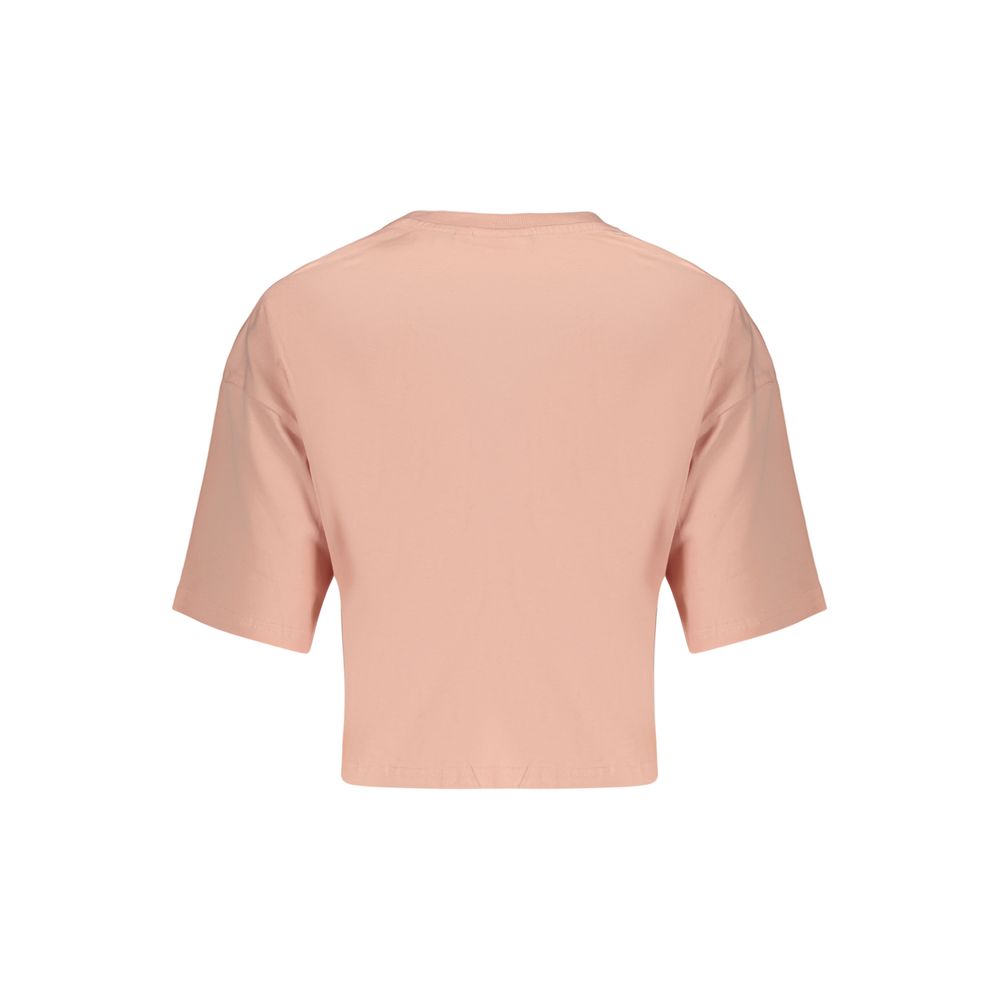 Fila Pink Cotton Women's Locri Loose Cropped T-Shirt
