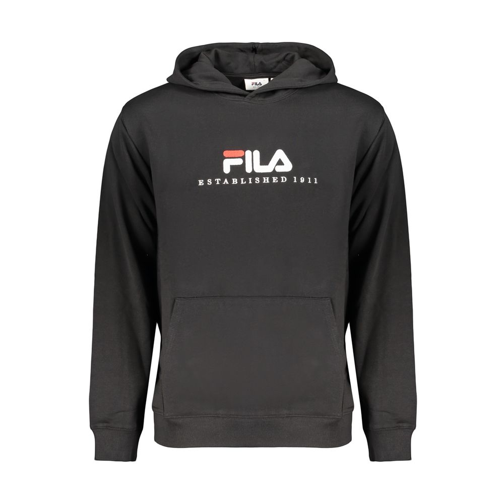 Fila Black Cotton Men's Valsera Hooded Sweatshirt