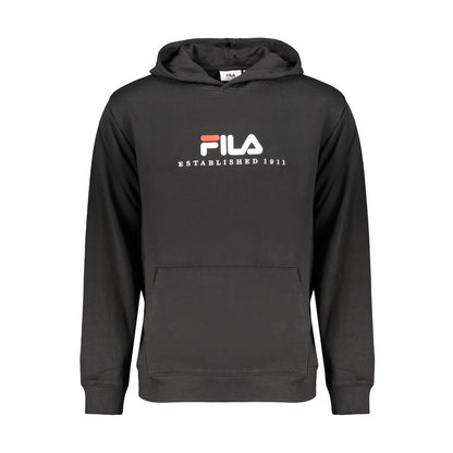 Fila Black Cotton Men's Valsera Hooded Sweatshirt