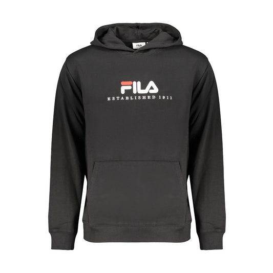 Fila Black Cotton Men's Valsera Hooded Sweatshirt