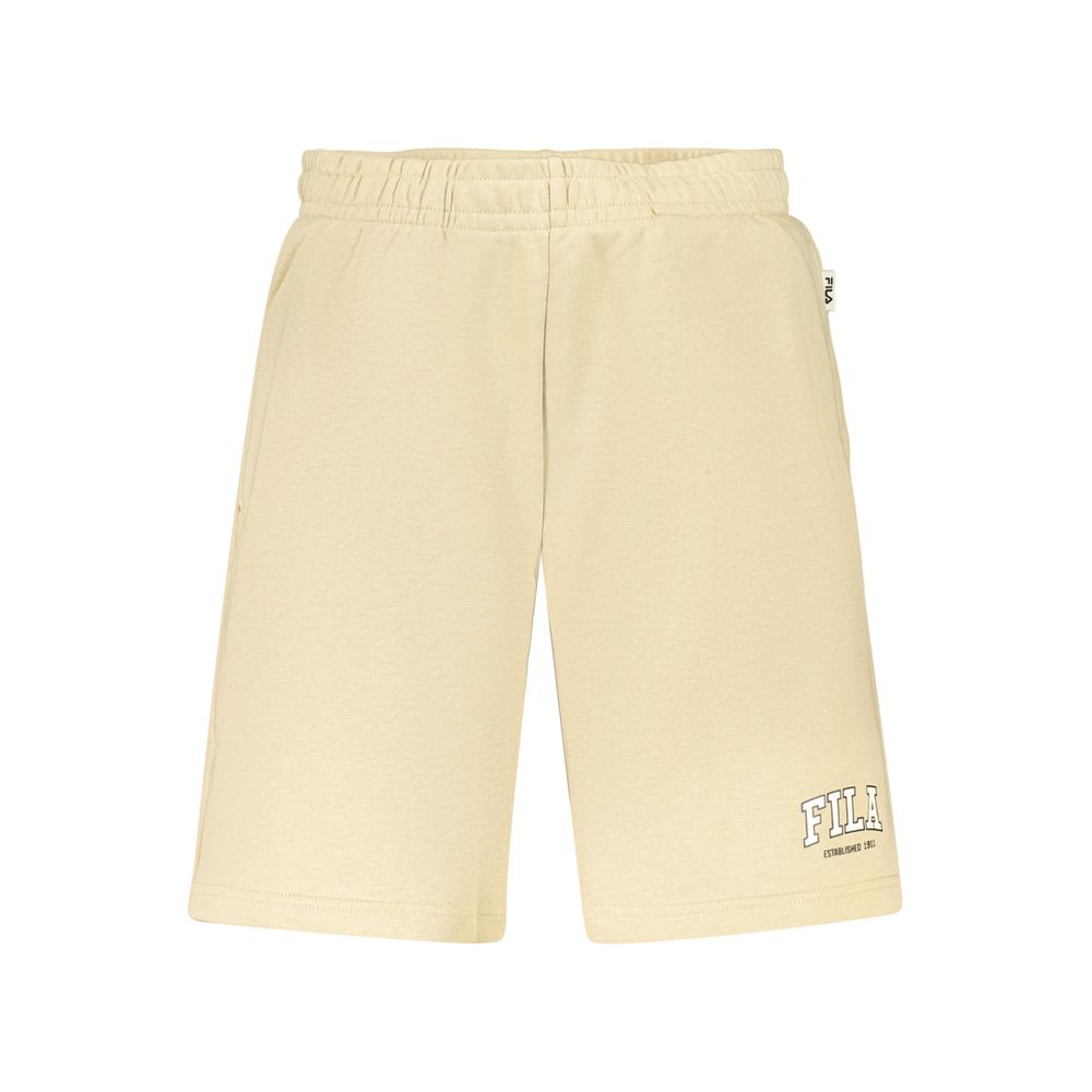 Fila Beige Cotton Men's Rifredi Sports Shorts
