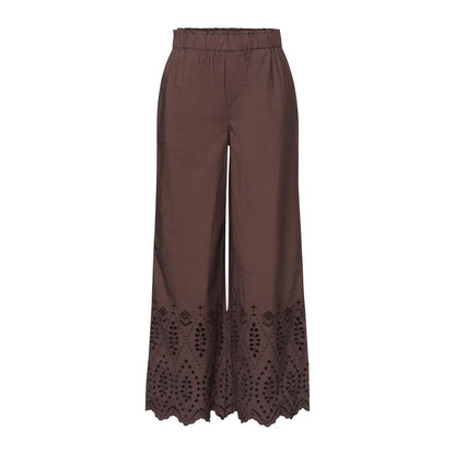 Street One SOL_Shiffley Brown Cotton Casual Pants