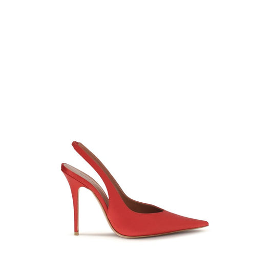 Amina Muaddi Anok Multicolor Silk Pumps