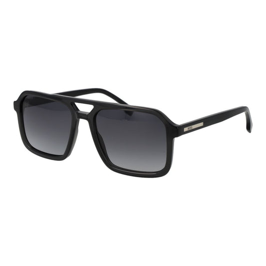 Hugo Boss Men’s Sunglasses – Grey Square Frame, Gradient Lenses