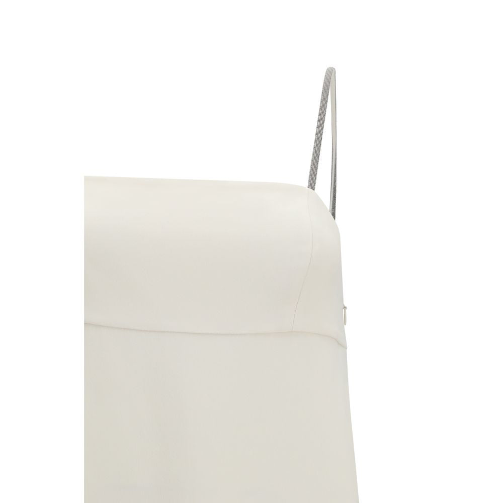 Brunello Cucinelli White Monili-detail Maxi Gown
