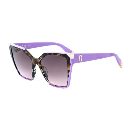 Furla Women’s Sunglasses – Brown Acetate Frame, 54mm Lenses