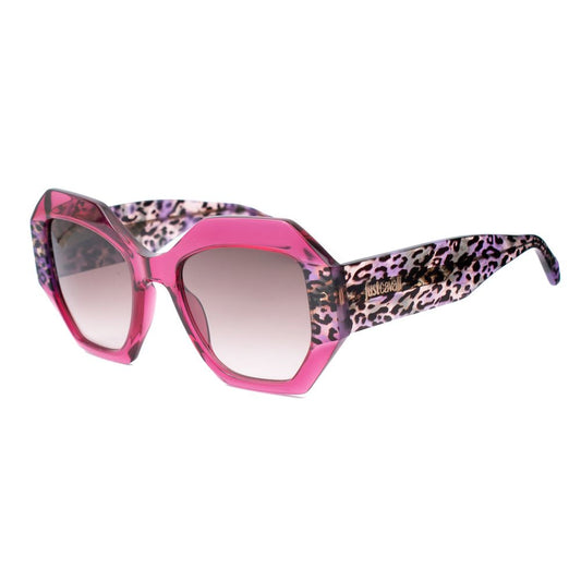 Just Cavalli Women’s Sunglasses – Pink Acetate Frame, Brown Lenses