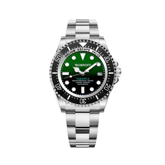Bobroff Silver Stainless Steel Sport Tabarca Professional Dive Watch