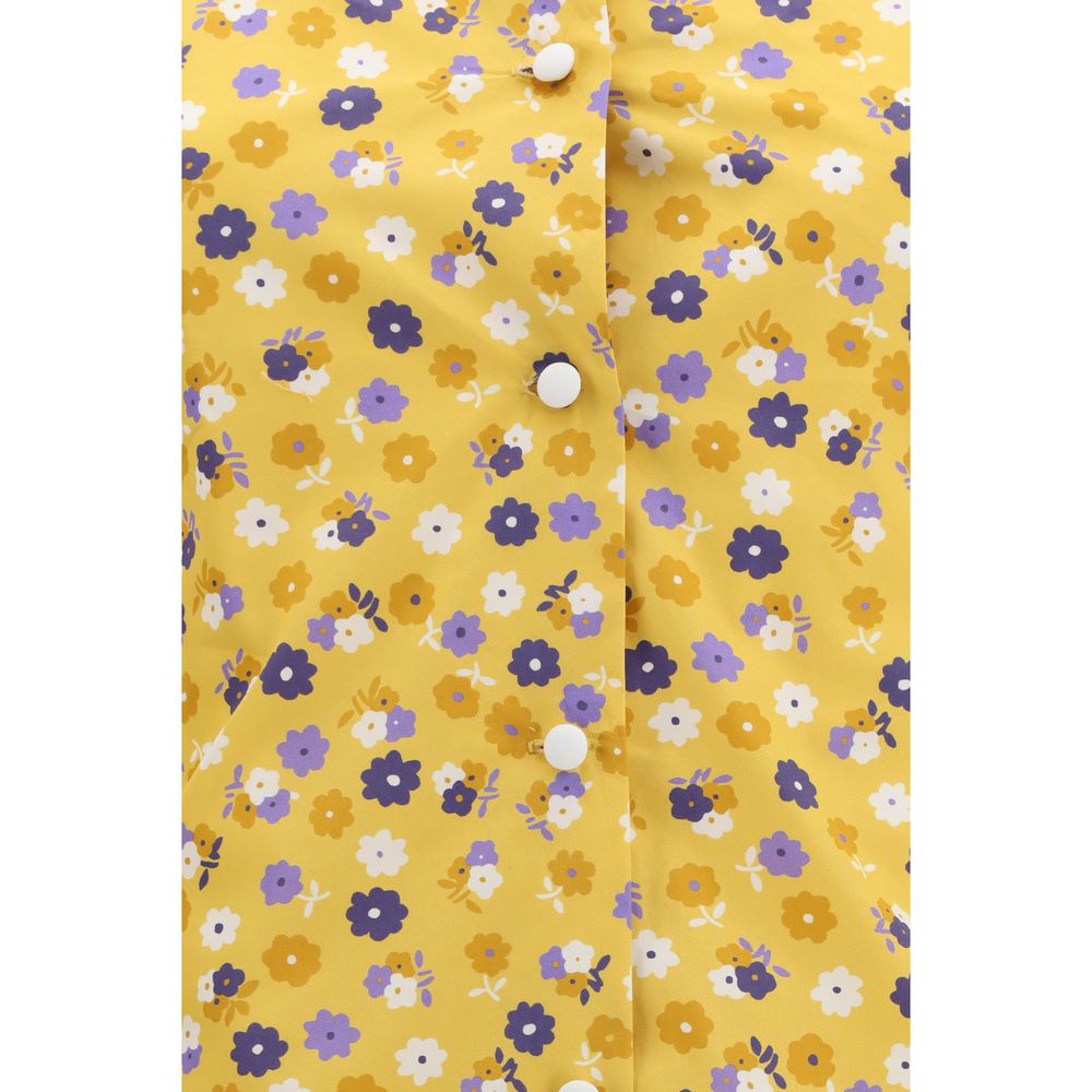 Miu Miu Bicolor Cotton Casual Dress - Floral Midi Elegance