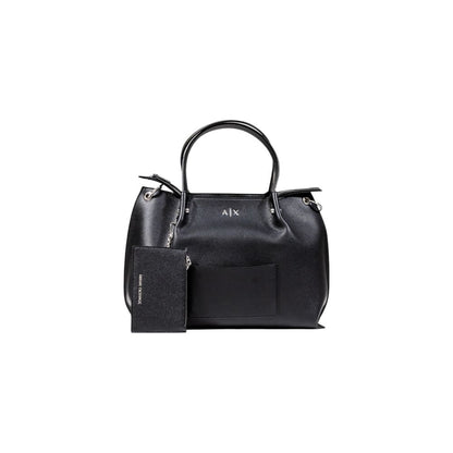 Armani Exchange Black Polyester Handbag - Stylish and Versatile
