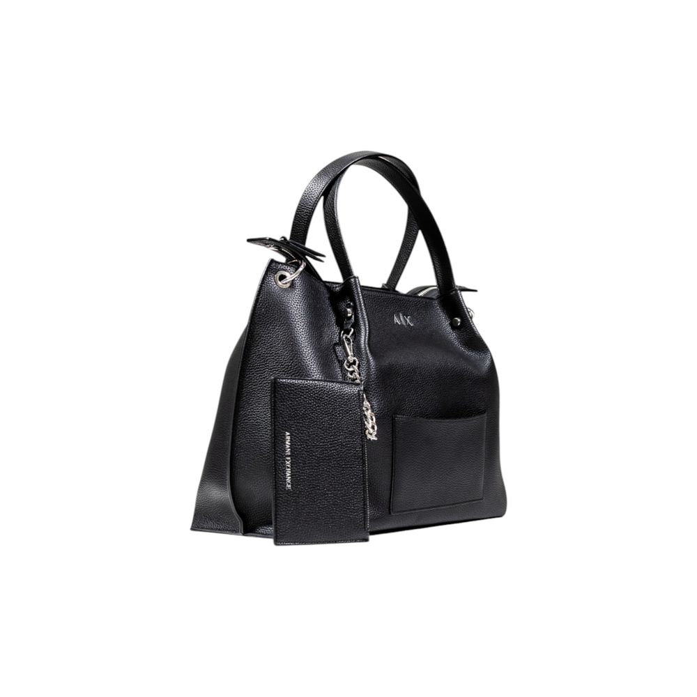 Armani Exchange Black Polyester Handbag - Stylish and Versatile