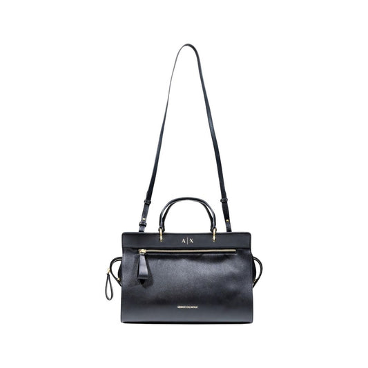 Armani Exchange Black Polyester Handbag - Stylish and Practical Shopping Bag