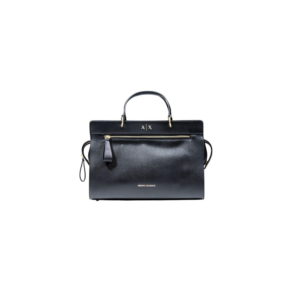 Armani Exchange Black Polyester Handbag - Stylish and Practical Shopping Bag