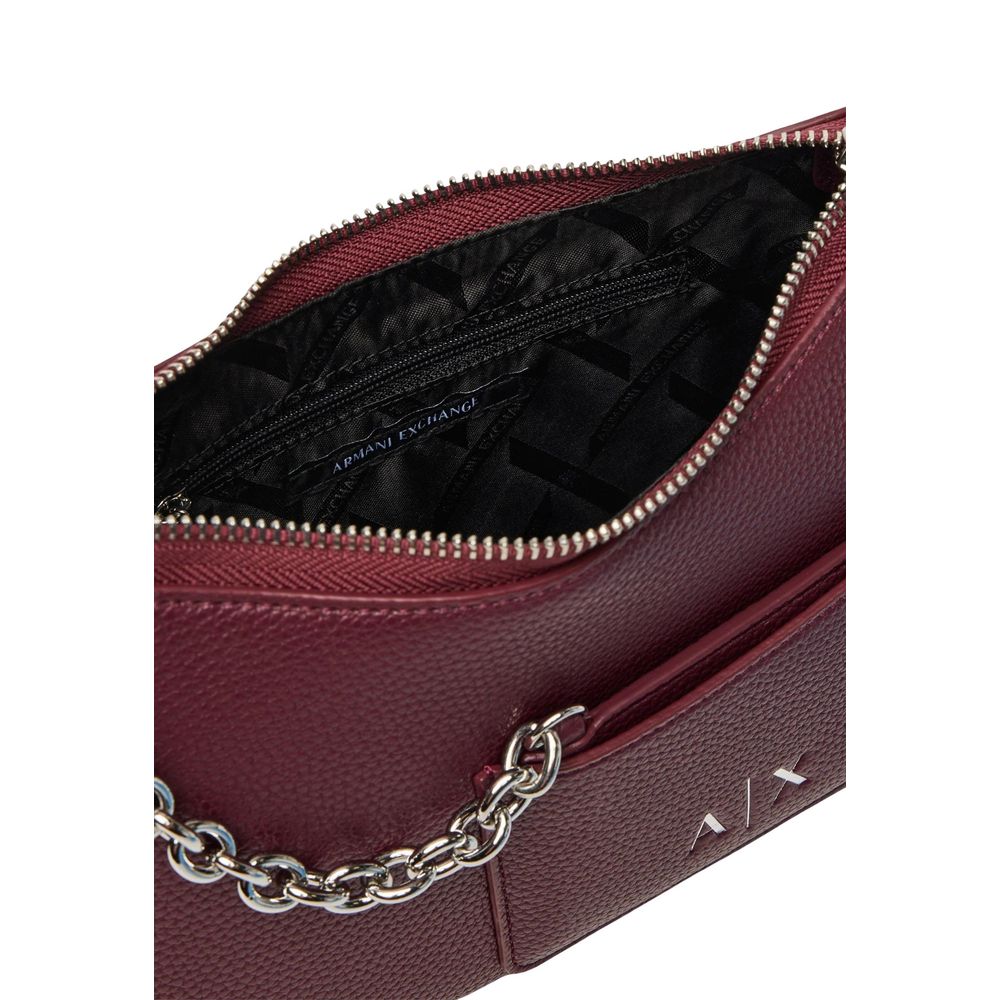 Armani Exchange Bordeaux Polyester Handbag - Model XW001571 AF15625
