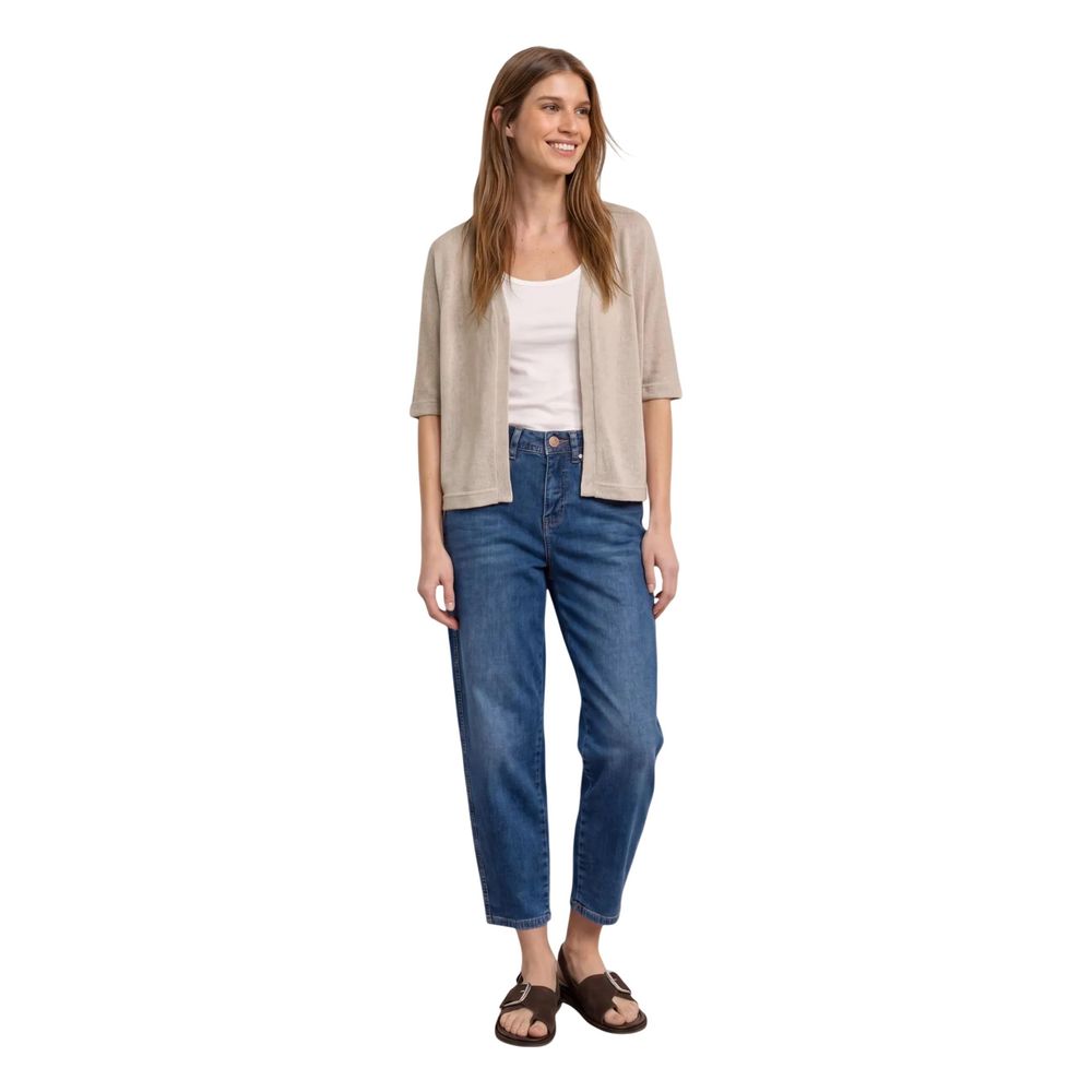 Street One Gray Polyester Batwing Cardigan