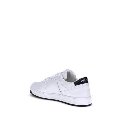 Prada White Calf Leather Low Top Sneakers
