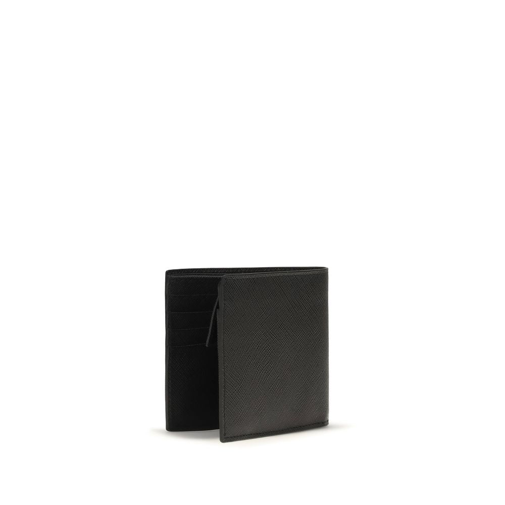 Prada Black Calf Leather Bifold Wallet