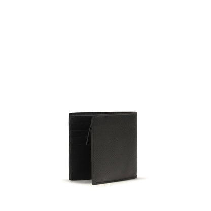 Prada Black Calf Leather Bifold Wallet