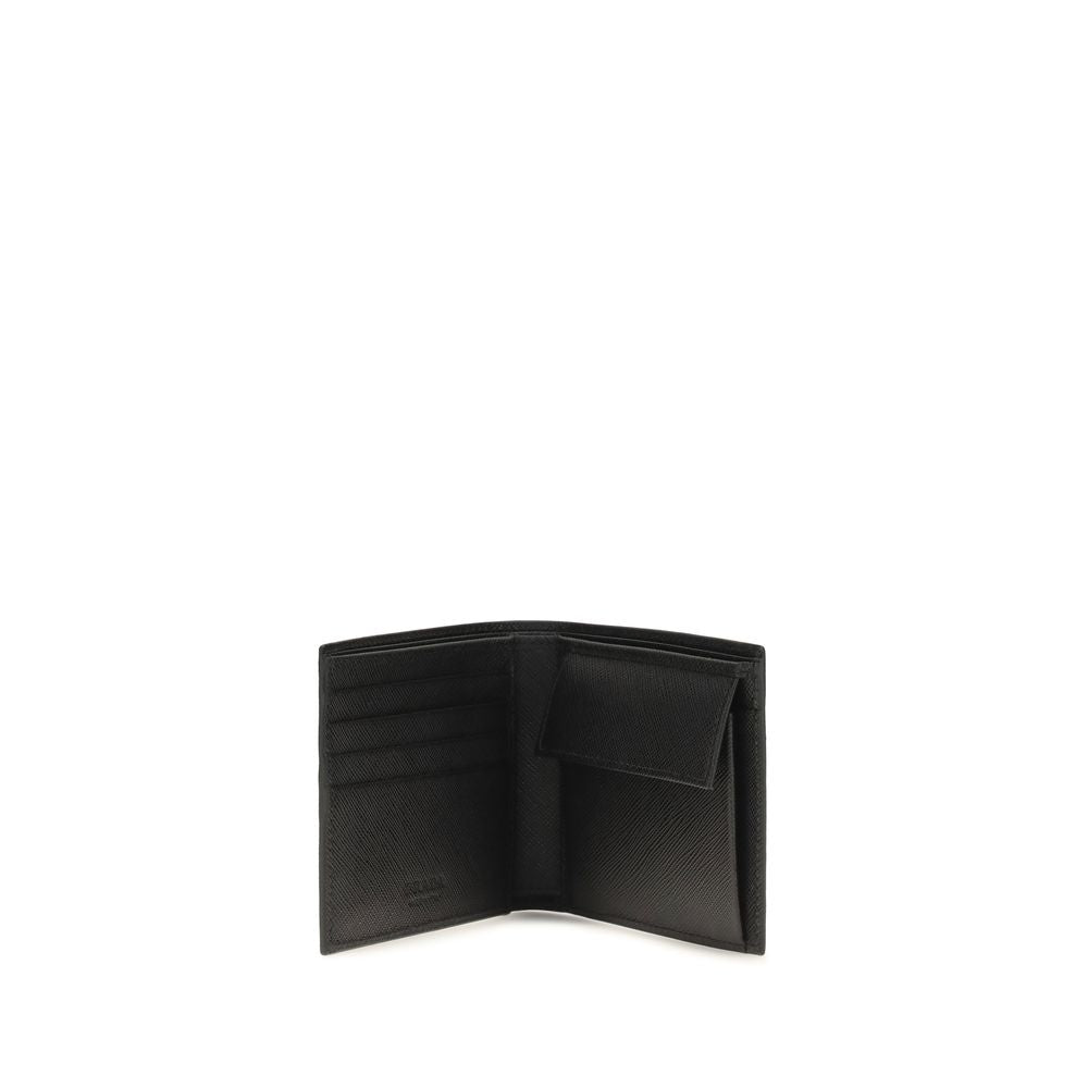 Prada Black Calf Leather Bifold Wallet