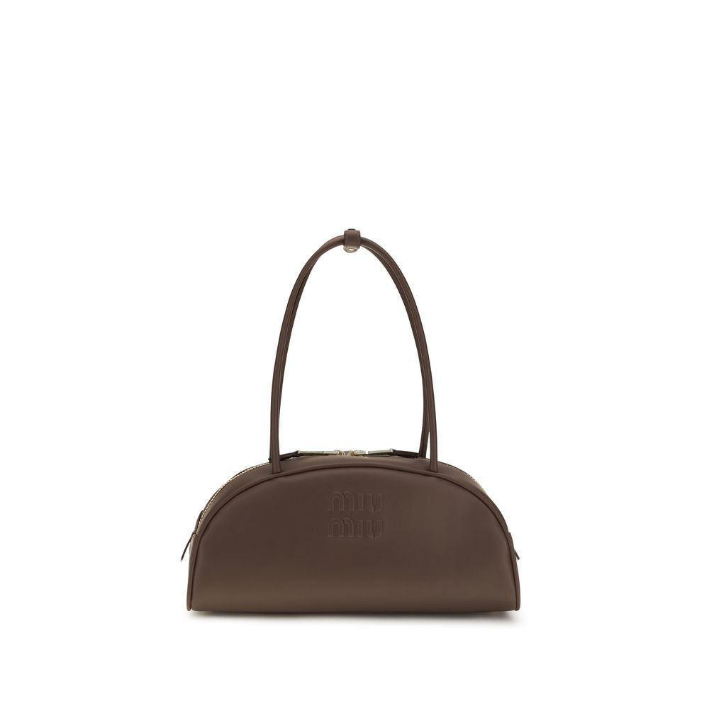 Miu Miu Brown Calf Leather Beau Handbag