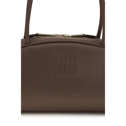 Miu Miu Brown Calf Leather Beau Handbag
