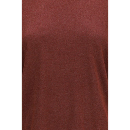 Brunello Cucinelli Bordeaux Short-Sleeve Cashmere and Silk Sweater