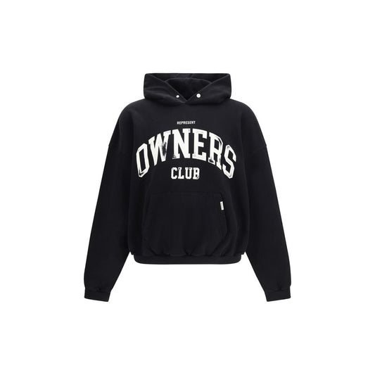 Represent Owners Club Hoodie - Black Cotton Sweatshirt