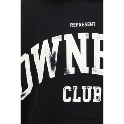 Represent Owners Club Hoodie - Black Cotton Sweatshirt