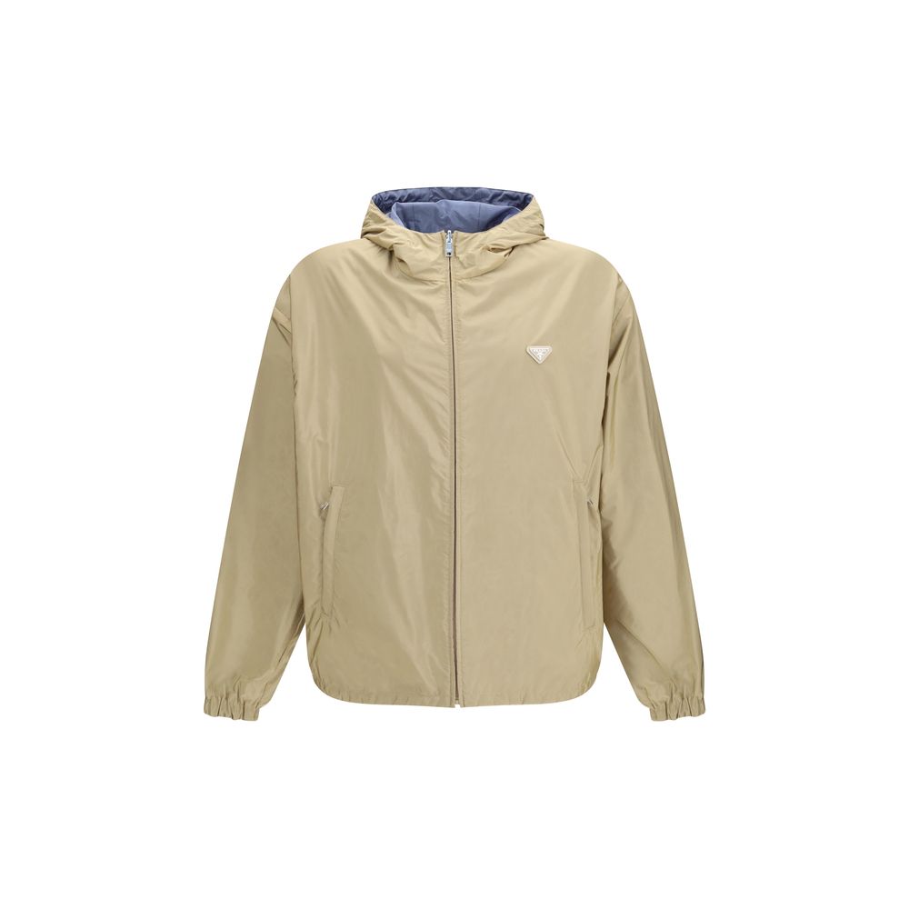 Prada Reversible Beige Recycled Polyamide Shell Jacket