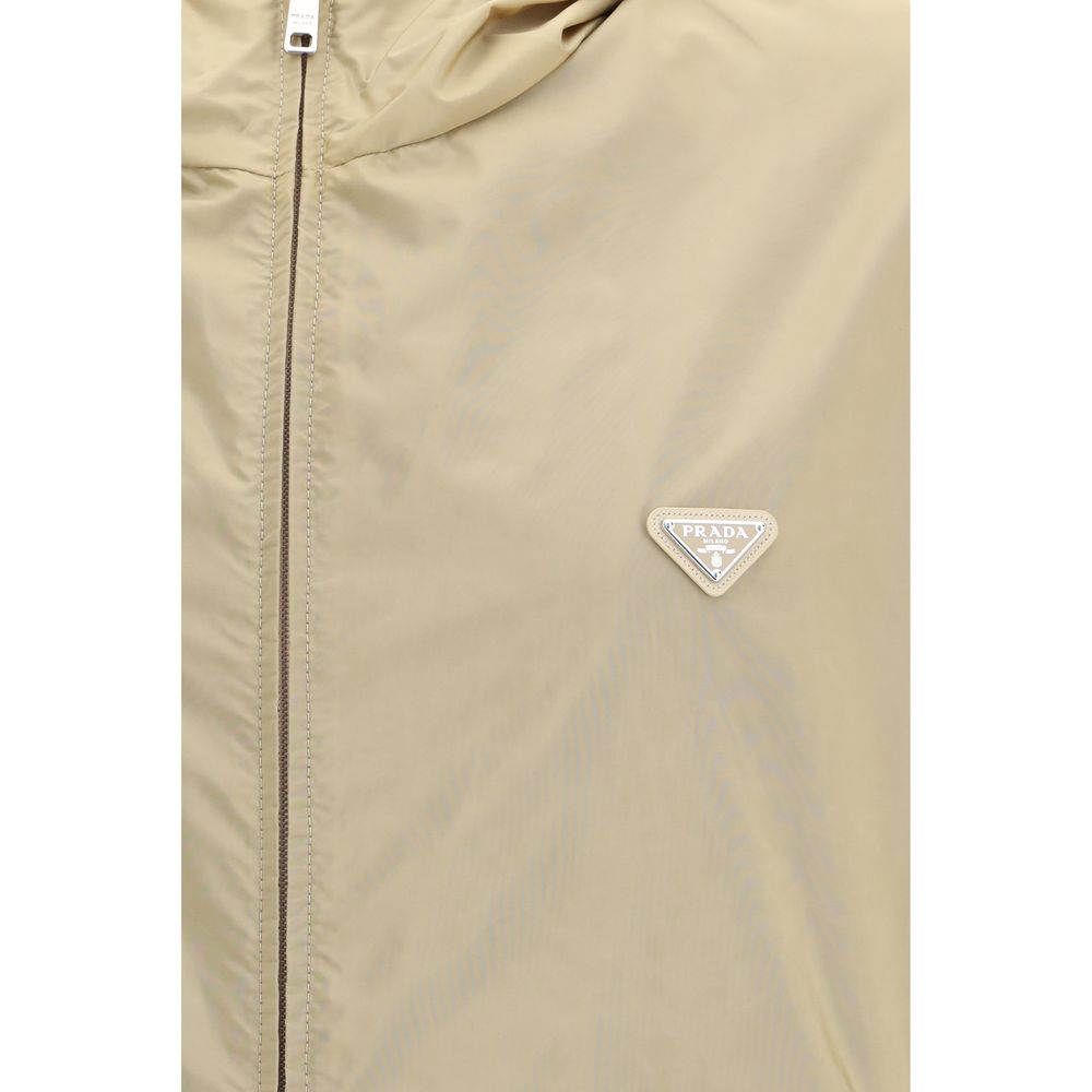Prada Reversible Beige Recycled Polyamide Shell Jacket