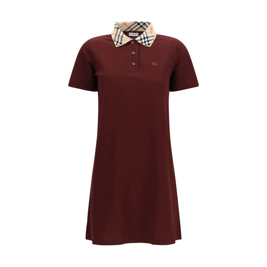 Burberry Bordeaux Cotton Polo-style Dress
