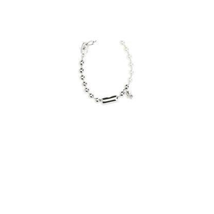 Alexander McQueen White Brass Pearl Skull Bracelet