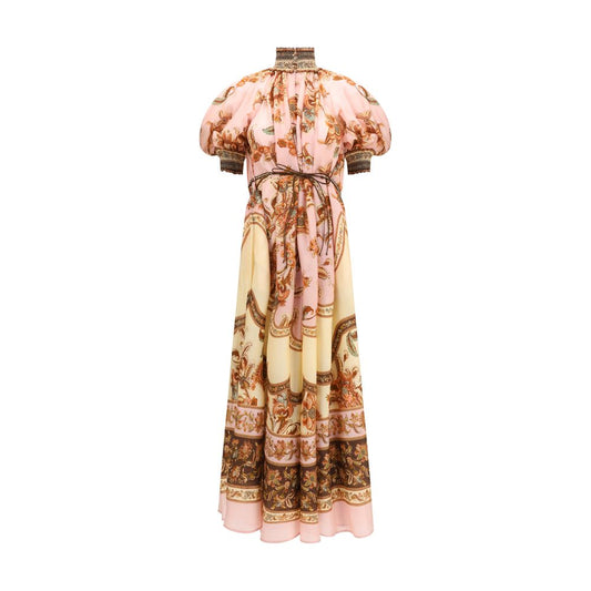 Zimmermann Multicolor Silk Aster Billow Dress