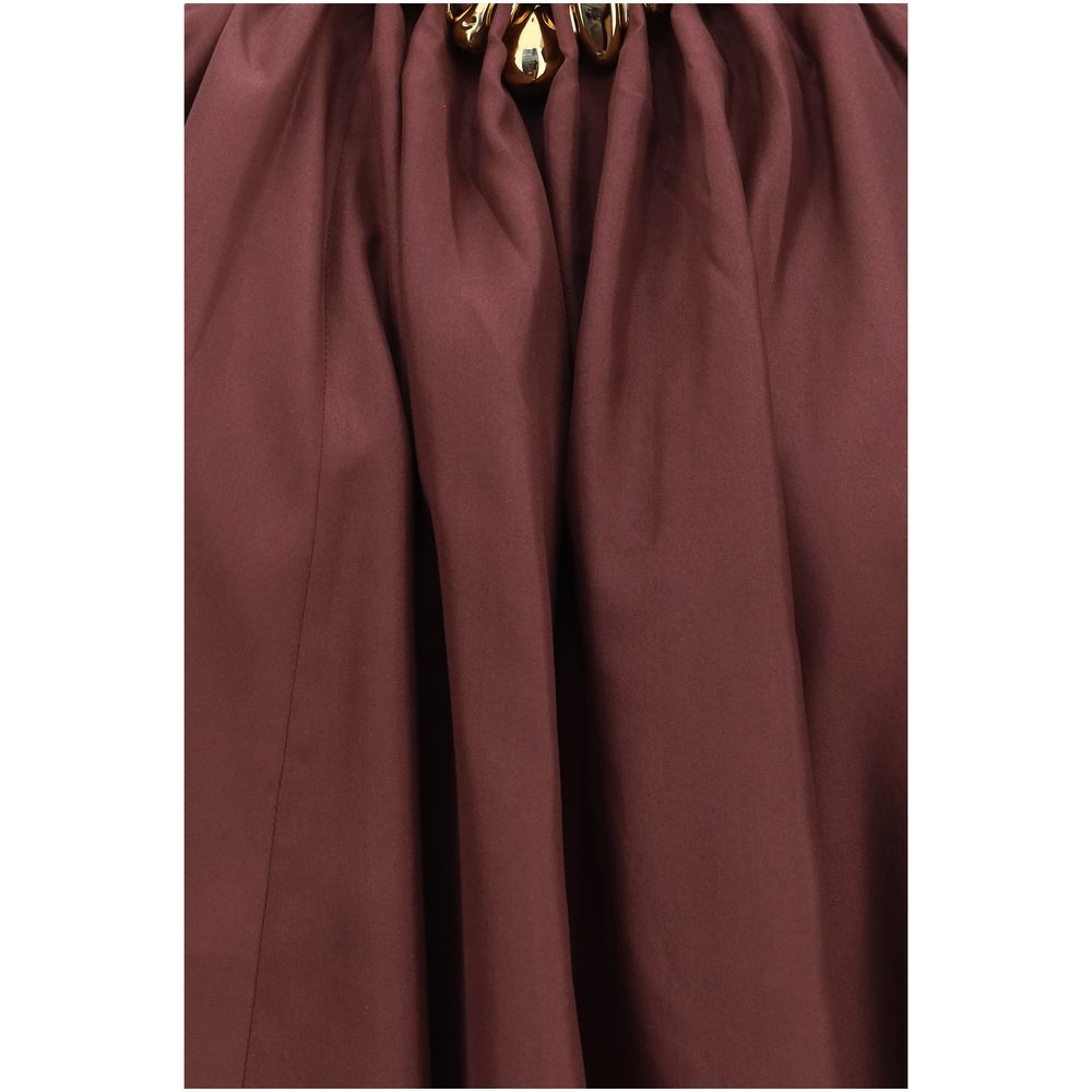 Zimmermann Bordeaux Silk Aster Beaded Ruched Top