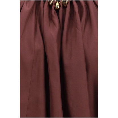 Zimmermann Bordeaux Silk Aster Beaded Ruched Top