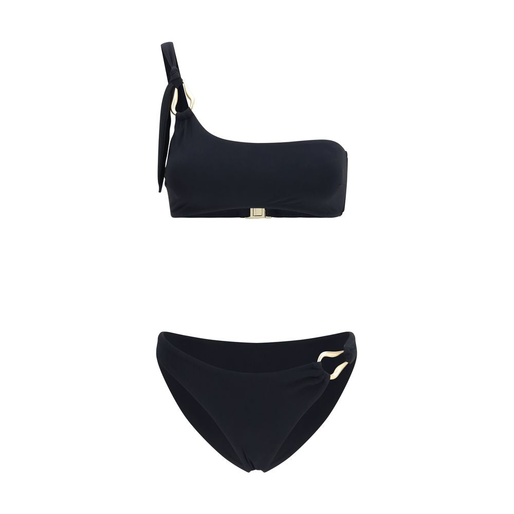Zimmermann Black Roselight Trim Bikini
