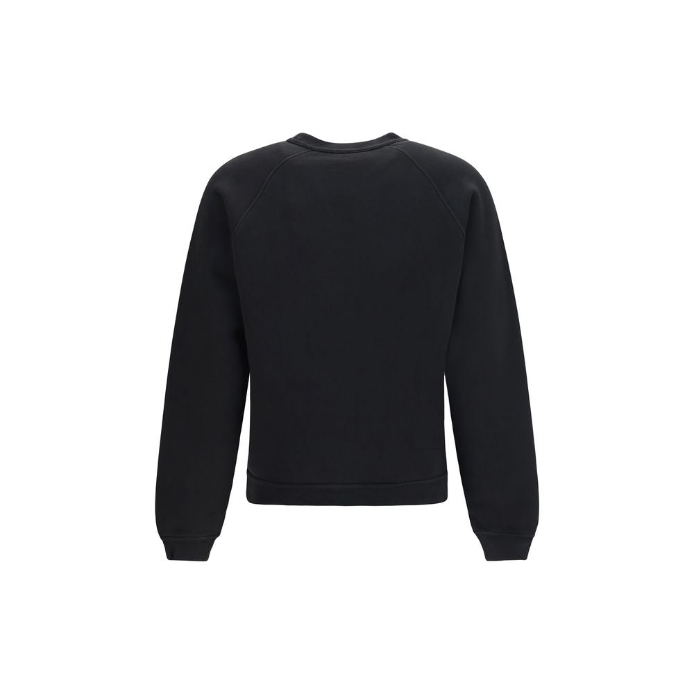 Kenzo Black Cotton Sweatshirt - Tulip Motif
