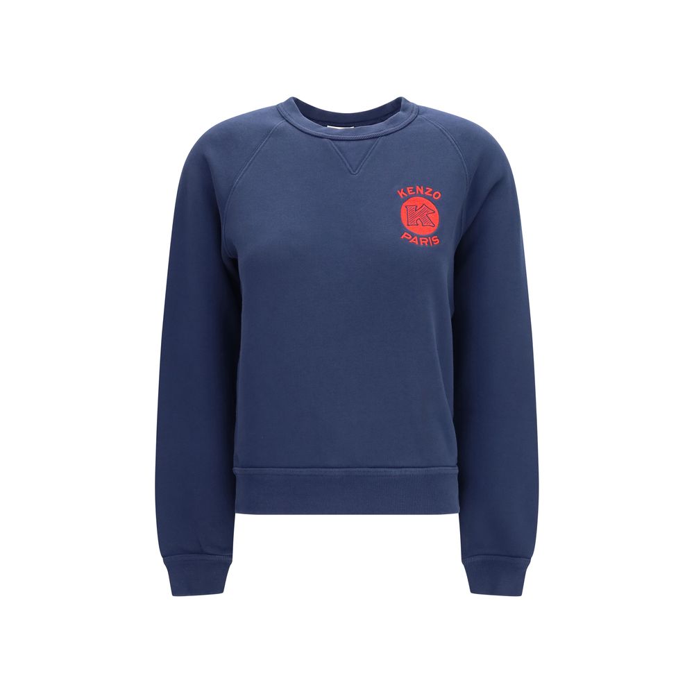 Kenzo Paris Emblem Blue Cotton Sweatshirt