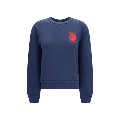 Kenzo Paris Emblem Blue Cotton Sweatshirt